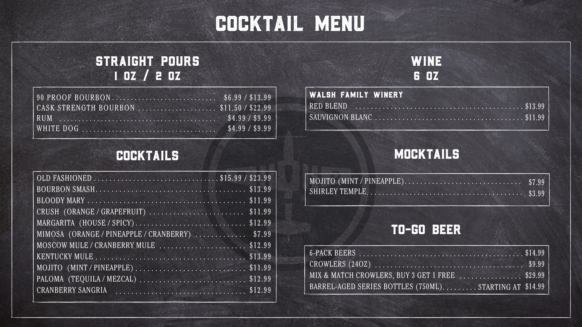 COCKTAIL MENU (6) COCKTAIL MENU 6