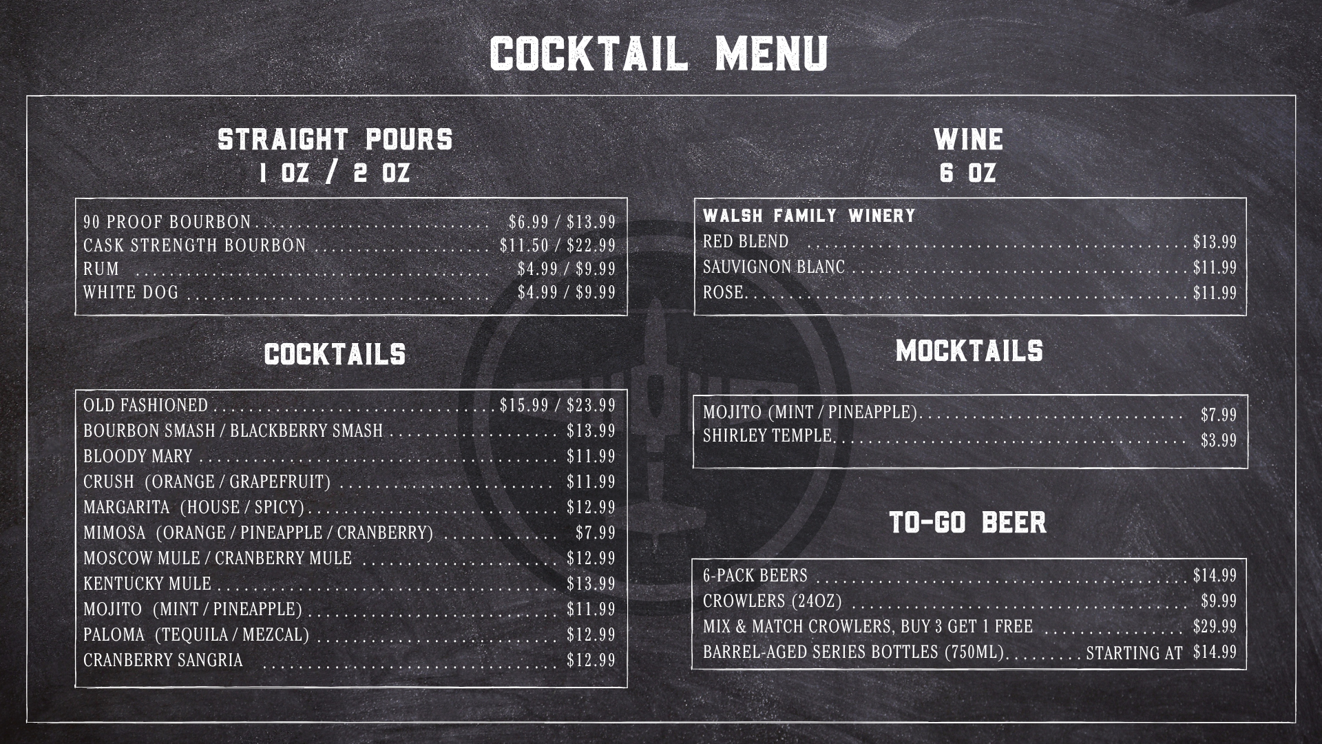 COCKTAIL MENU (7) COCKTAIL MENU 7