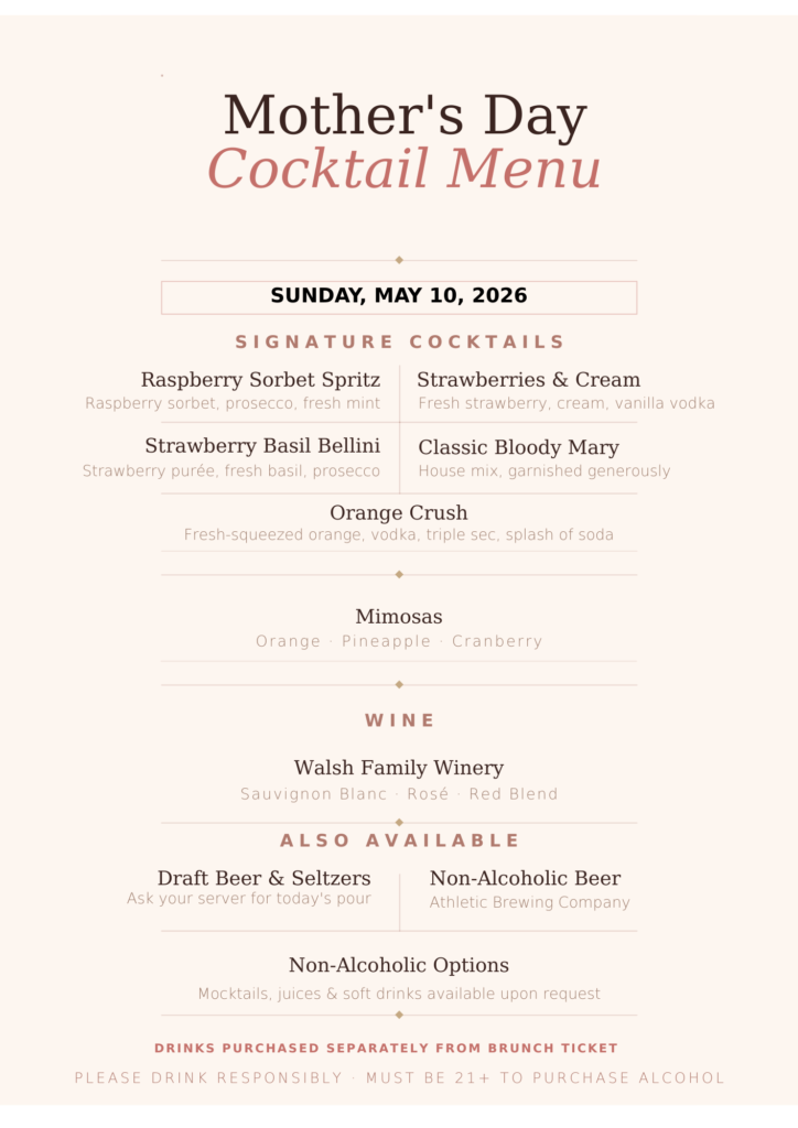 mothers day drink menu.2026
